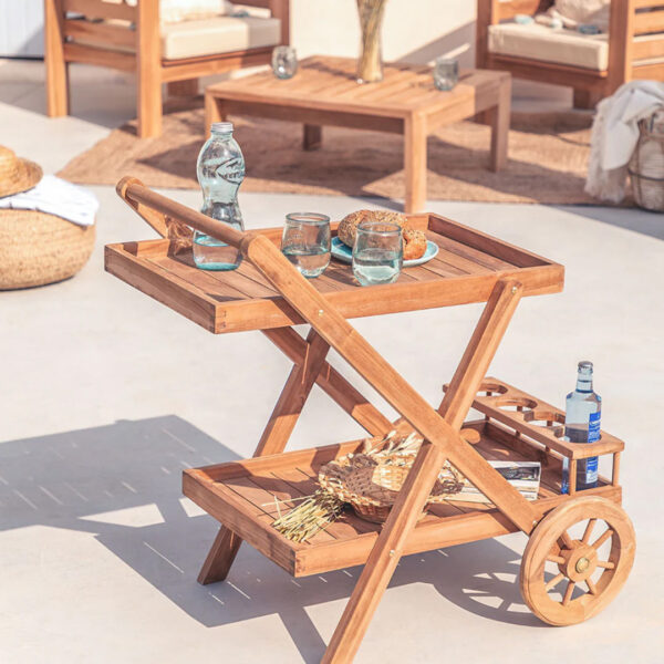 CARRELLO MULTIUSO LEGNO TEAK