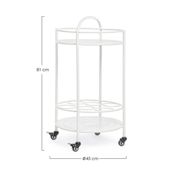 CARRELLO PORTABOTTIGLIE BURTON BIANCO