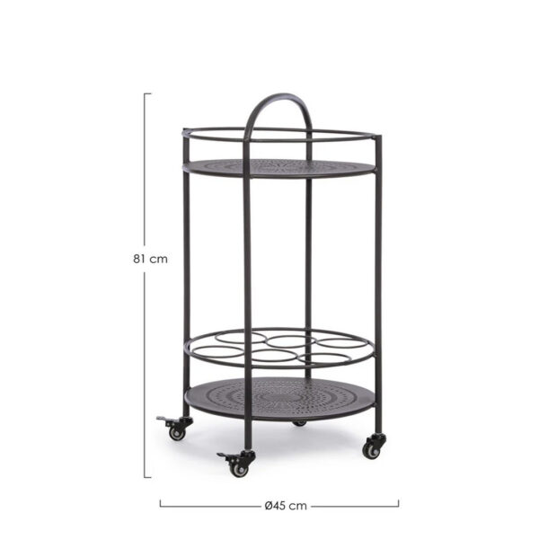 CARRELLO PORTABOTTIGLIE BURTON NERO