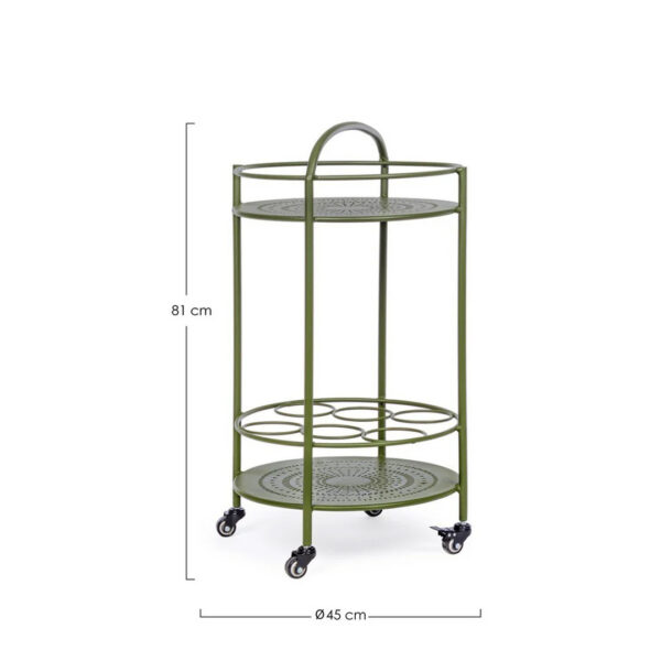 CARRELLO PORTABOTTIGLIE BURTON VERDE