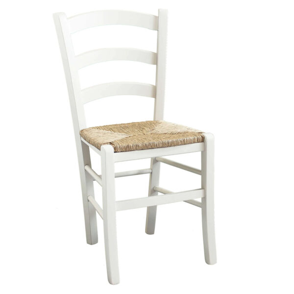 SEDIA LEGNO RUSTICA BIANCA1