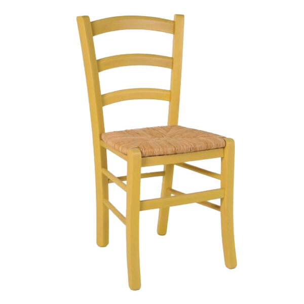 SEDIA LEGNO RUSTICA GIALLA1