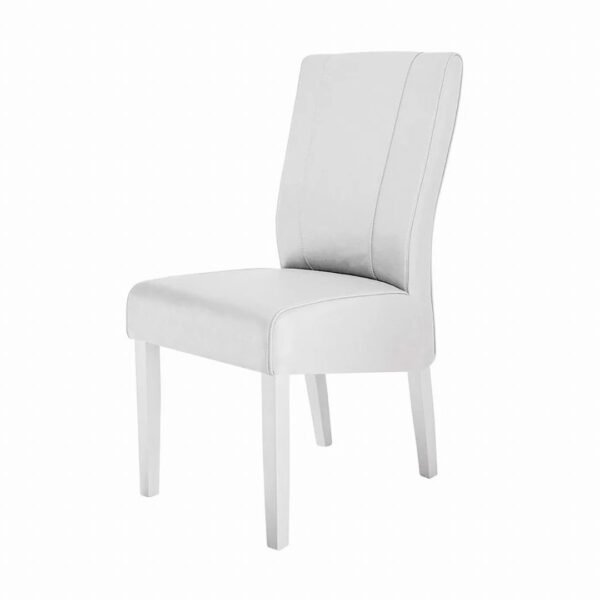 SEDIA MODERNA ECOPELLE BIANCA1