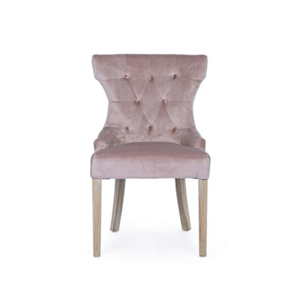 SEDIA VELLUTO AZELIA ROSA1