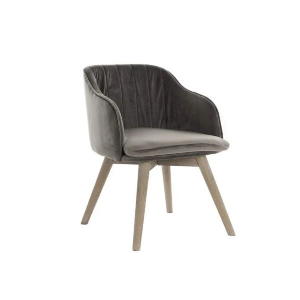 SEDIA VINTAGE VELLUTO GRIGIO1