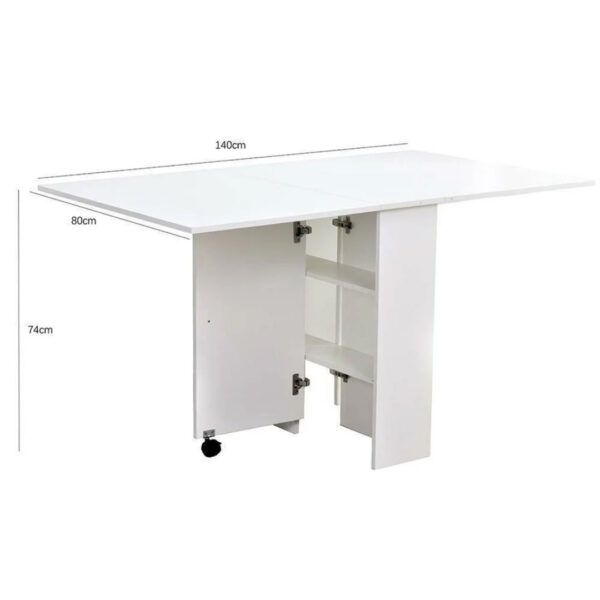 TAVOLO CUCINA RICHIUDIBILE BIANCO4