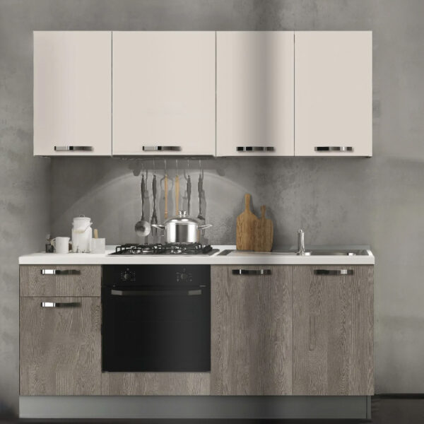 greta 195cm bianco grigio