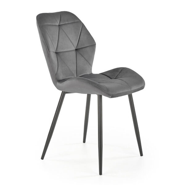 sedia velluto Roberta grigio1