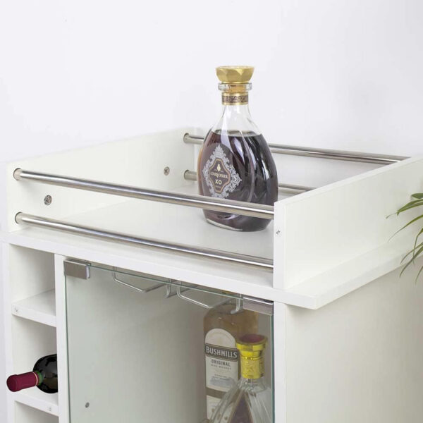 CARRELLO PORTABOTTIGLIE BAKAJI BIANCO2