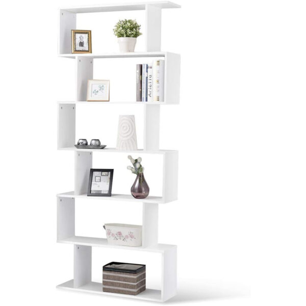 LIBRERIA DESIGN ZIG ZAG BIANCA3