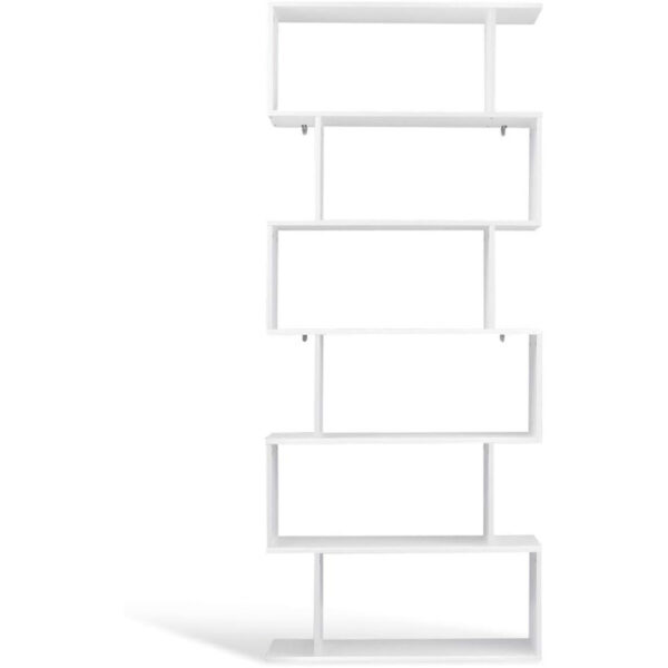 LIBRERIA DESIGN ZIG ZAG BIANCA4