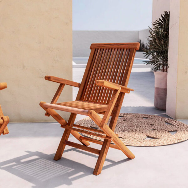 SEDIA CON BRACCIOLI LEGNO
