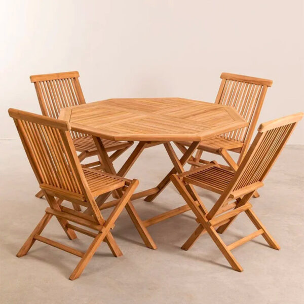 SET 4 SEDIE TAVOLO LEGNO