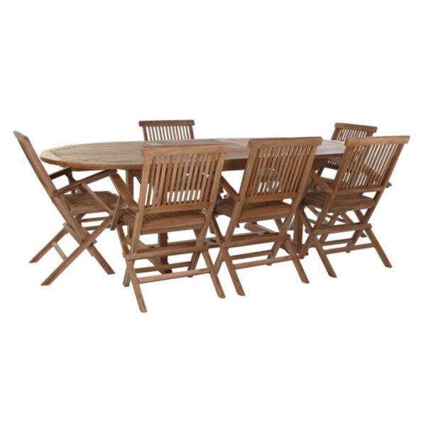 SET 7 SEDIE TAVOLO LEGNO