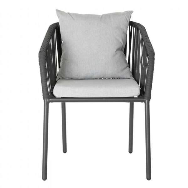 SET TAVOLO SEDIE GIARDINO NERO