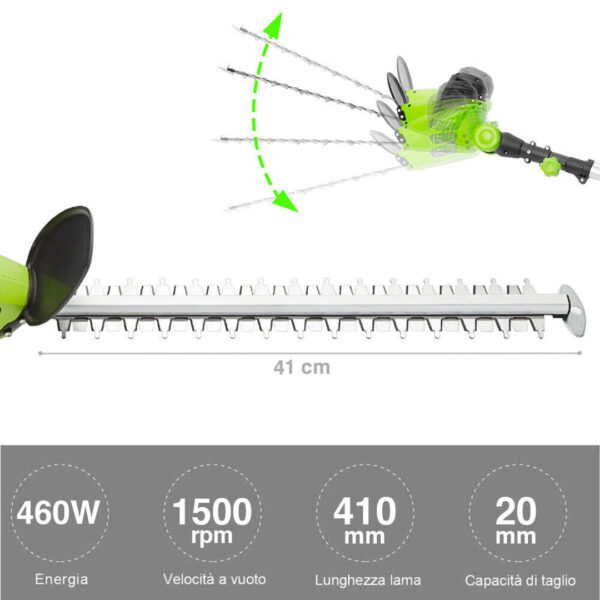 TAGLIASIEPI ELETTRICO TELESCOPICO 460W3
