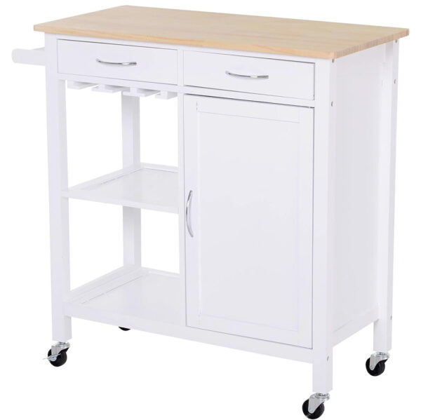 CARRELLO CUCINA MULTIUSO BIANCO:ROVERE6