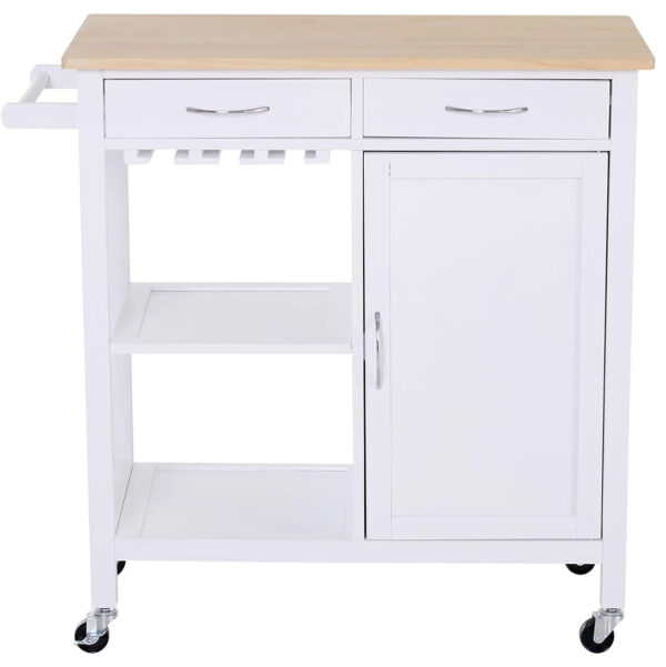 CARRELLO CUCINA MULTIUSO BIANCO:ROVERE7