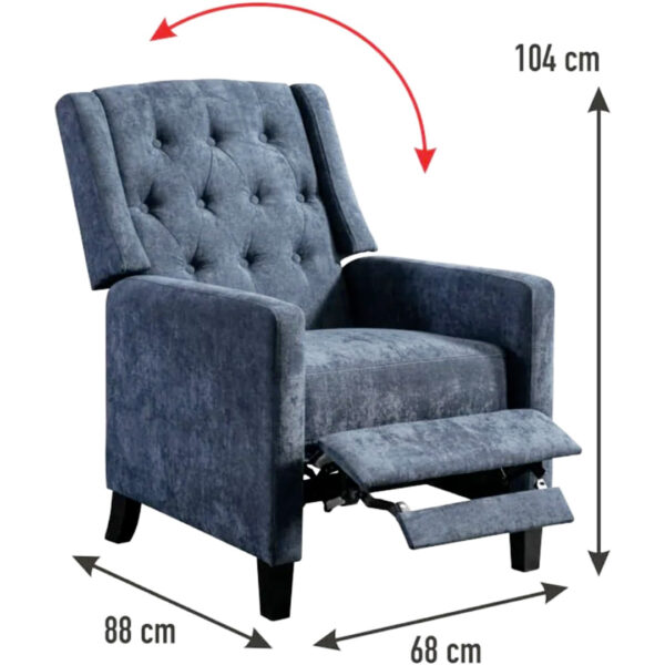 POLTRONA RECLINABILE DIANA BLU