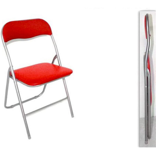 SEDIA PIEGHEVOLE PVC ROSSA